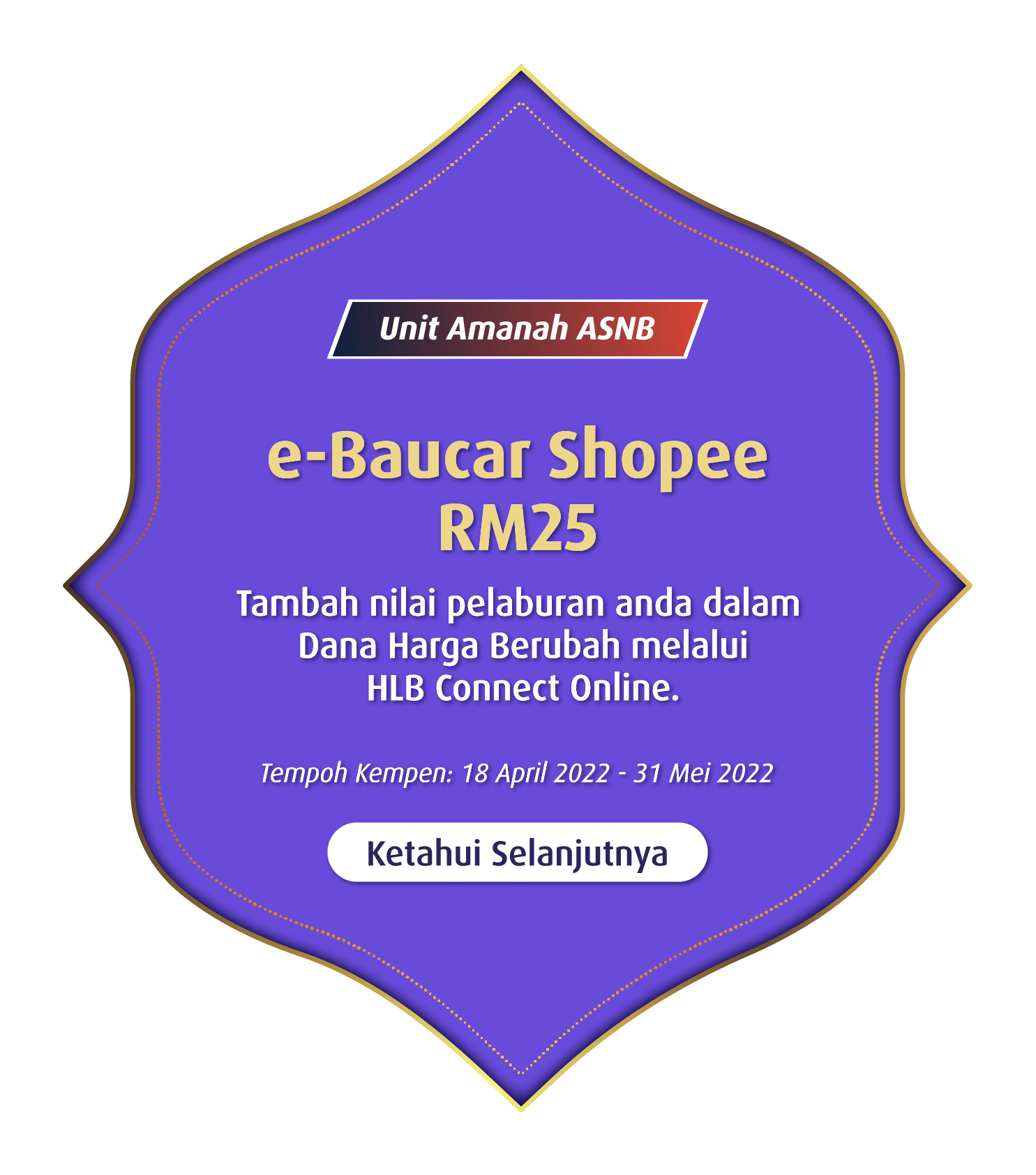 ASNB Unit Trust RM25 Shopee e-Voucher
